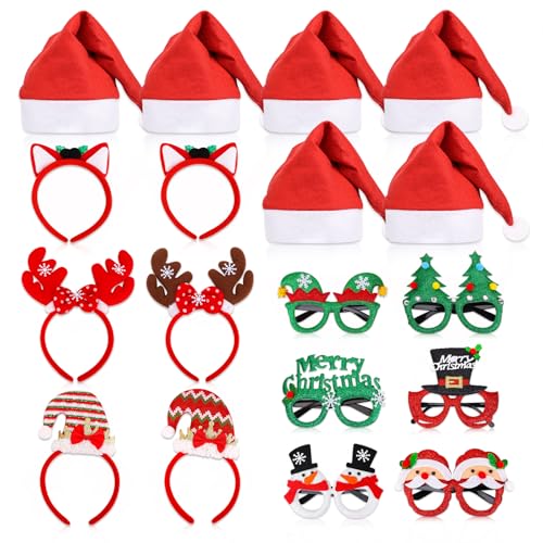 52 Pcs Christmas Photo Booth Props Kit B126090