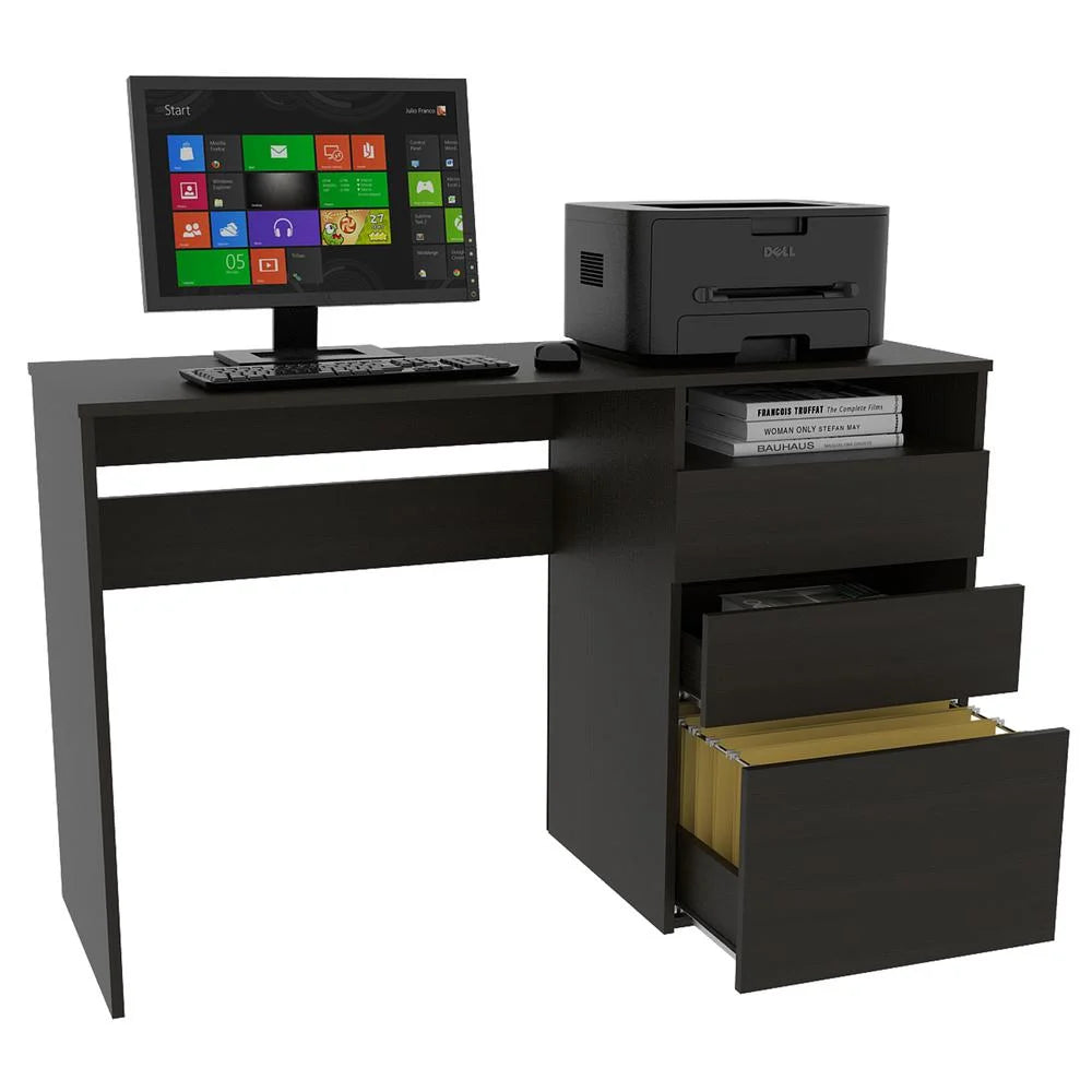 Black 3 Drawers Computer Desk E444435
