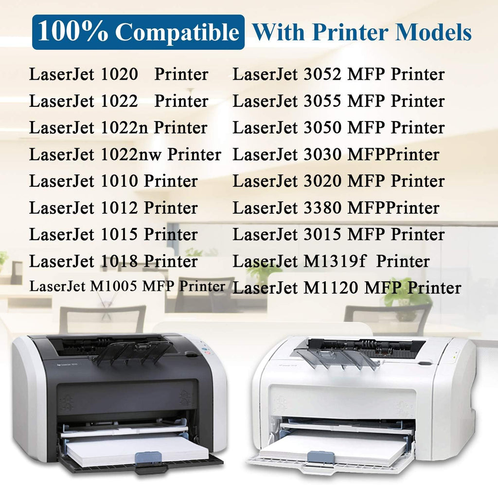 4-Pack Black Compatible Toner Cartridges for HP Printers I63127