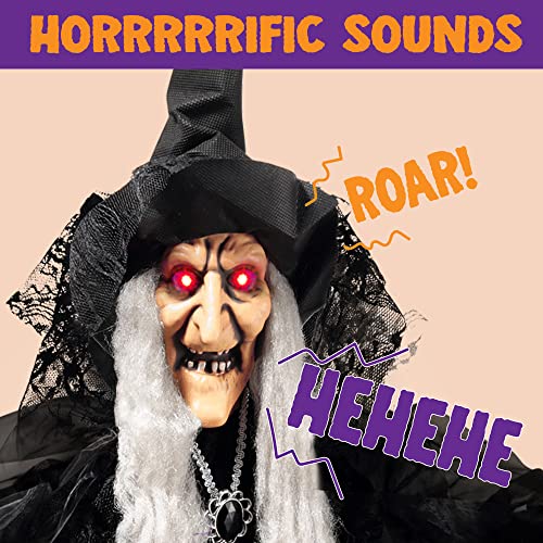 47” Animated Witch Halloween Decorations T151