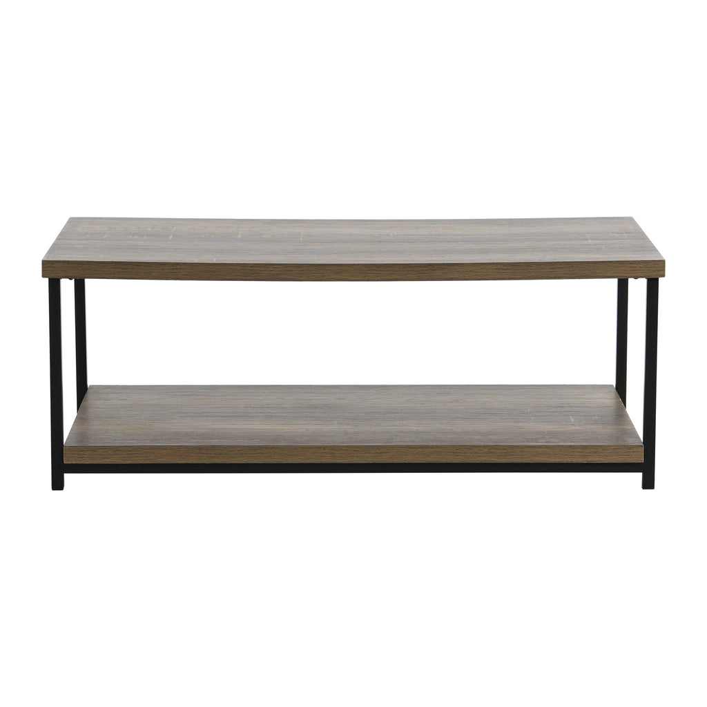 Brown Coffee Table with Storage Shelf V1695