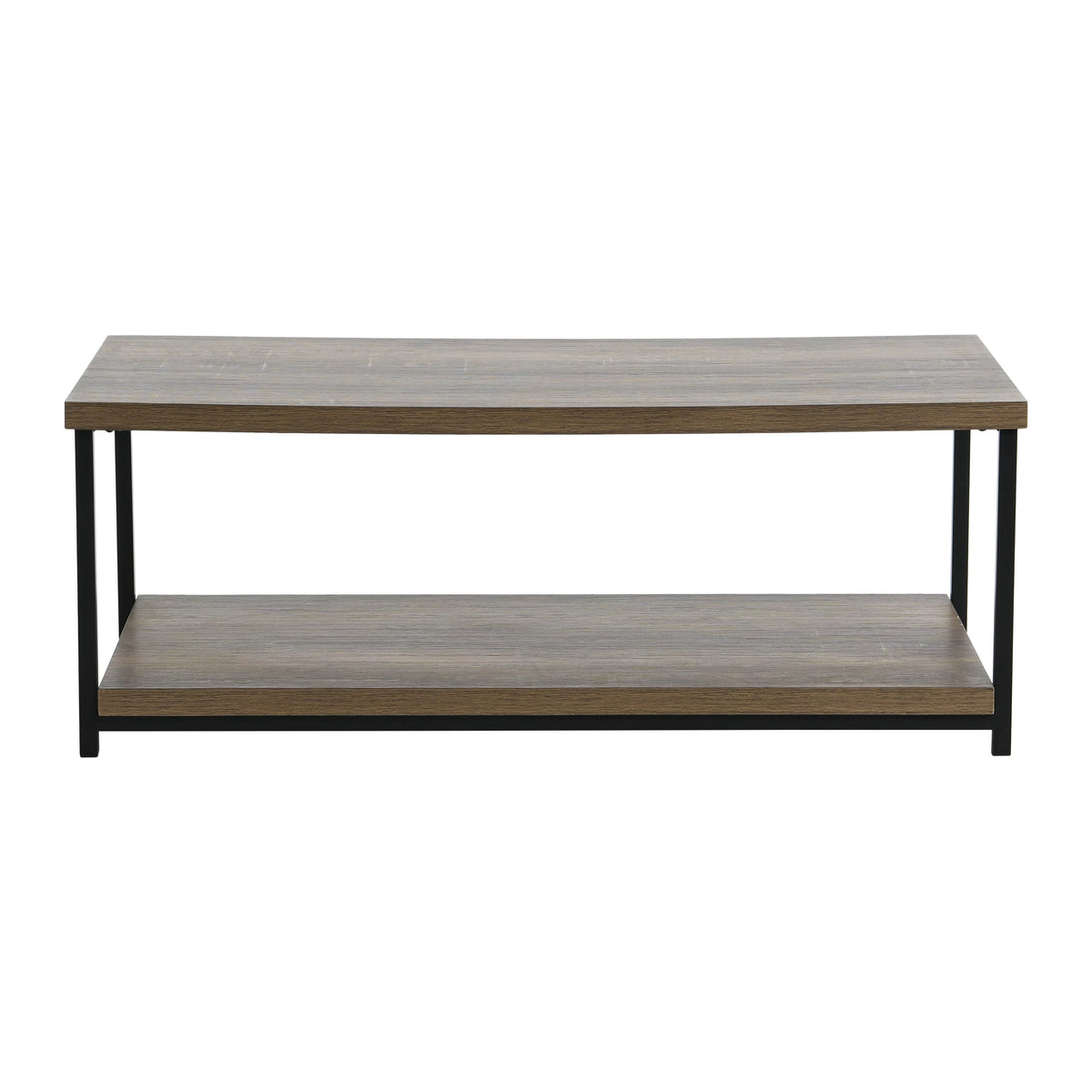 Brown Coffee Table with Storage Shelf V1695
