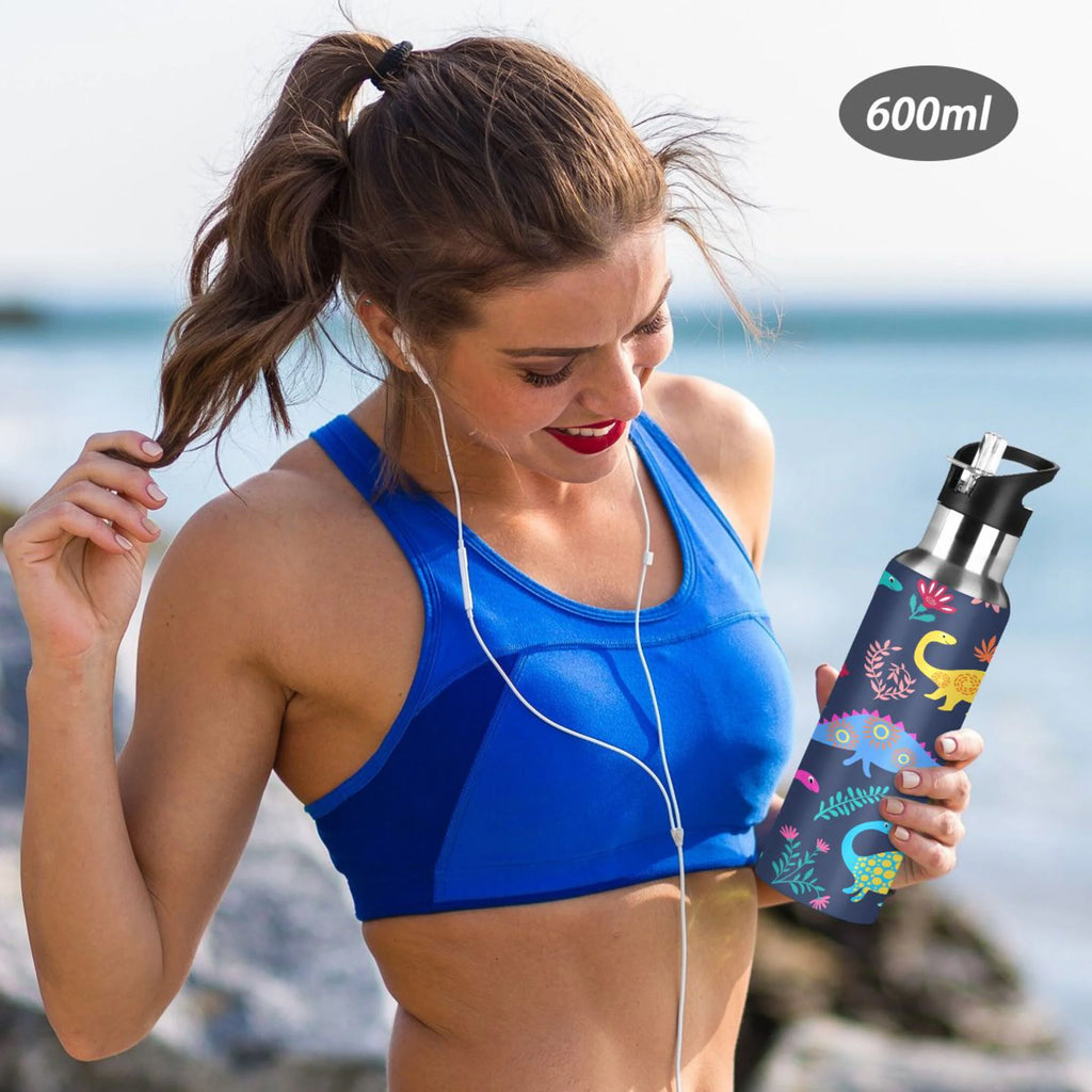 Stainless Steel Water Bottle with Straw Lid 20 OZ G78808