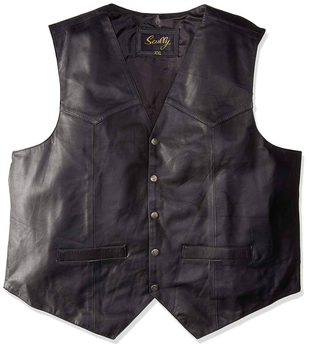 Brown Calf Suede Western Snap Vest K424
