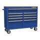 9 Drawer Mobile Storage Cabinet with Solid Wood Top T281