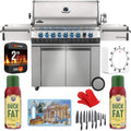 Natural Gas Outdoor Grill with 5 Burners Bundle with Cutlery Set, Cutting Board, Oven Mitt, Timer, 2x Duck Fat and 2 YR CPS Enhanced Protection Pack S6515