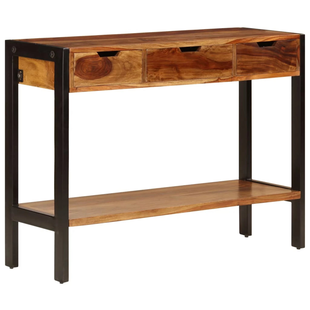 Solid Sheesham Wood Sideboard with 3 Drawers Y159