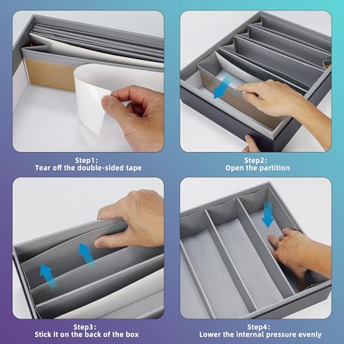 Trading Card Storage Box with 48 Dividers, Black Blue C252