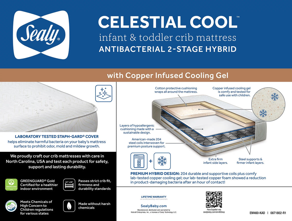 2-Stage Hybrid Baby Crib & Toddler Mattress Z99740