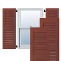 15 in. x 51 in. Exterior Real Wood Pine Louvered Shutters Pair X52948