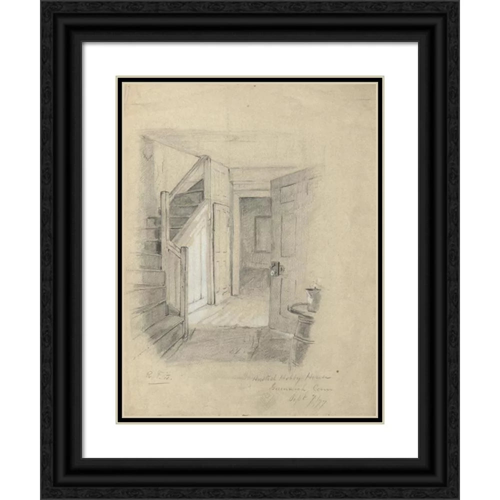 Black Ornate Framed Double Matted Museum Art Print 19x24 U854119