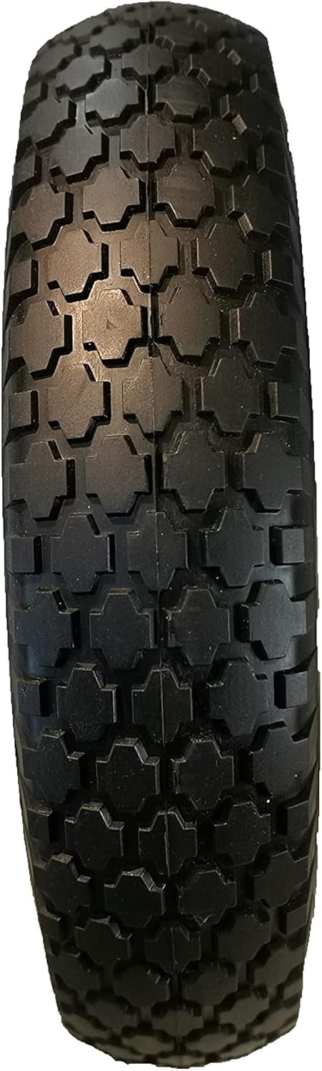 2 Pcs Black Flat Free Tire with Steel Rim for Wheelbarrow/Cart H478