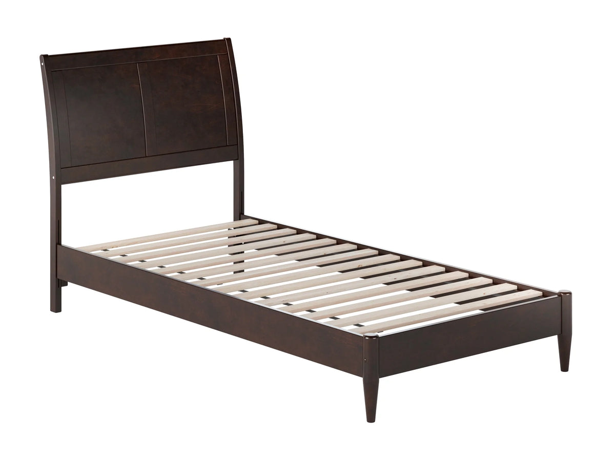 Twin XL Espresso Solid Wood Platform Bed L5764