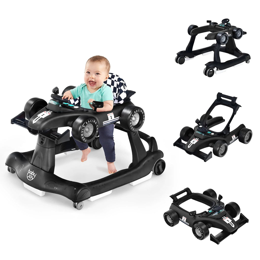 Foldable Adjustable Height Blue Baby Walker M16286