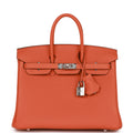 Orange Togo Palladium Hardware Handbag B777