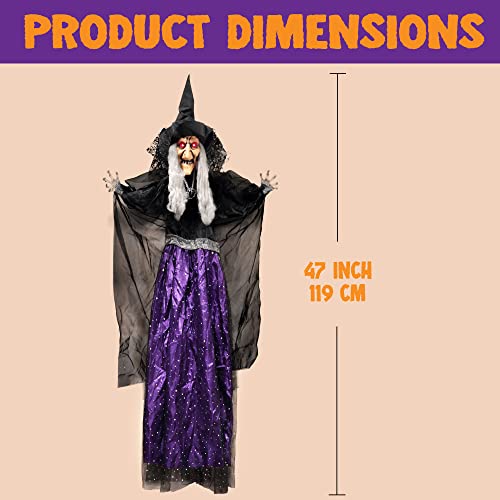 47” Animated Witch Halloween Decorations T151