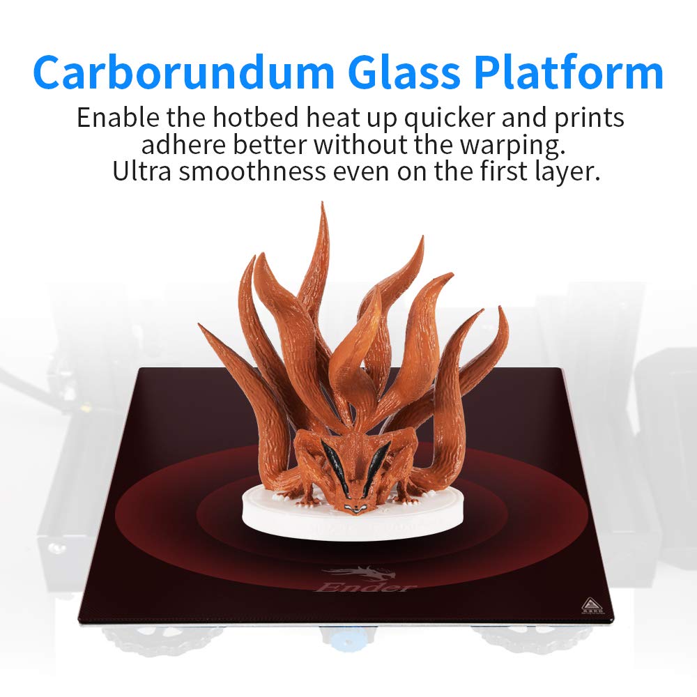 3D Printer with Carborundum Glass Platform 8.66x8.66x9.84 Inch Printing Size E774