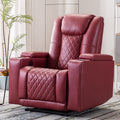 Power Recliner Chair Set of 3 PU Leather Black N33805