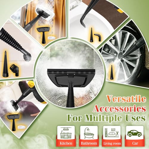 1050W Handheld Pressurized Steam Cleaner with 9 Accessories I349