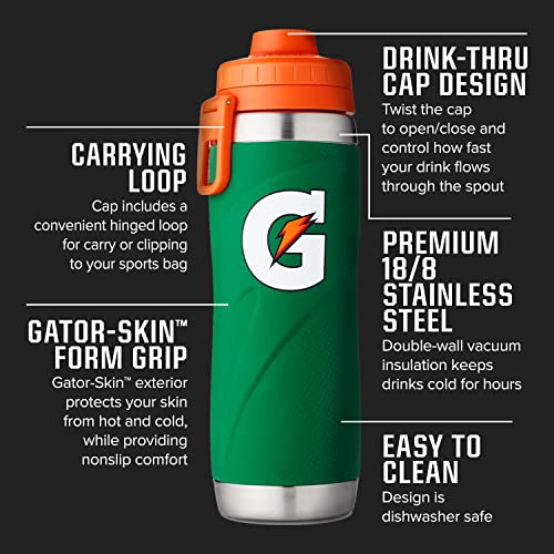 Stainless Steel Sport Bottle 26oz Double-Wall Insulation Green A81461