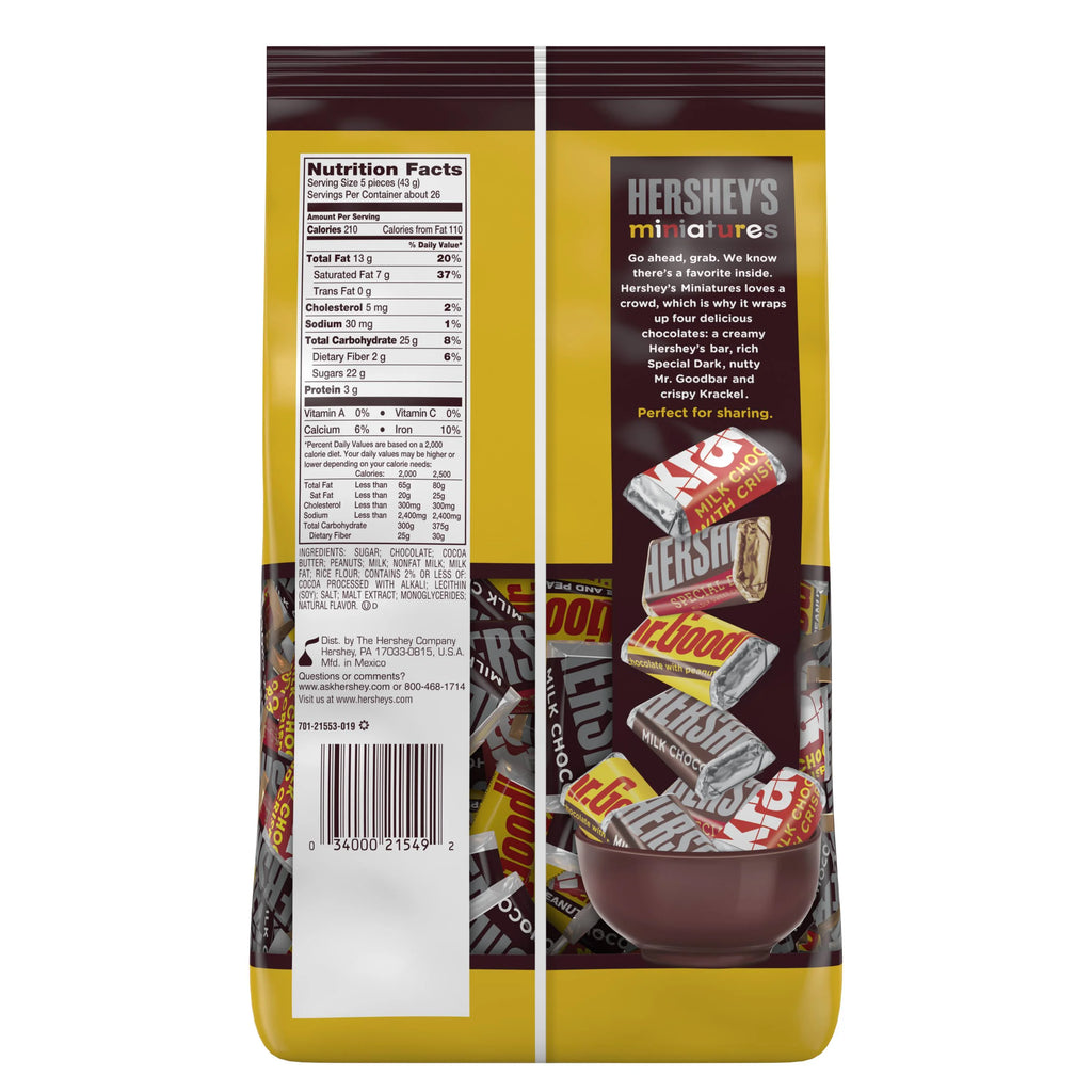 40 Oz Miniatures Assortment Chocolate Candy R7653