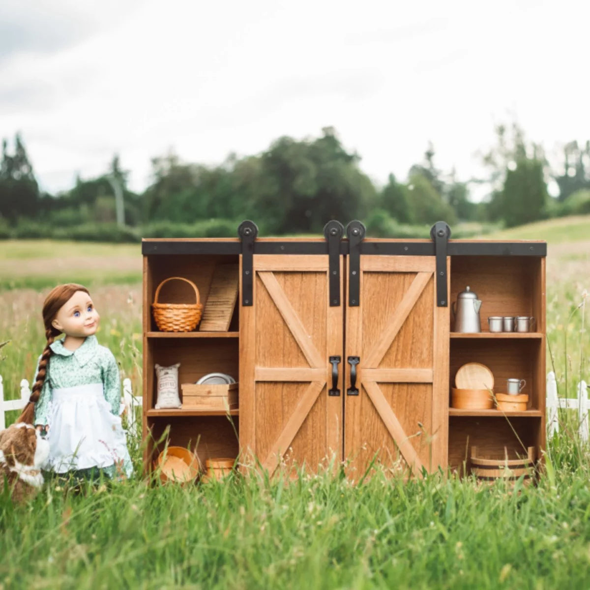 Brown Wooden Storage Trunk V3410