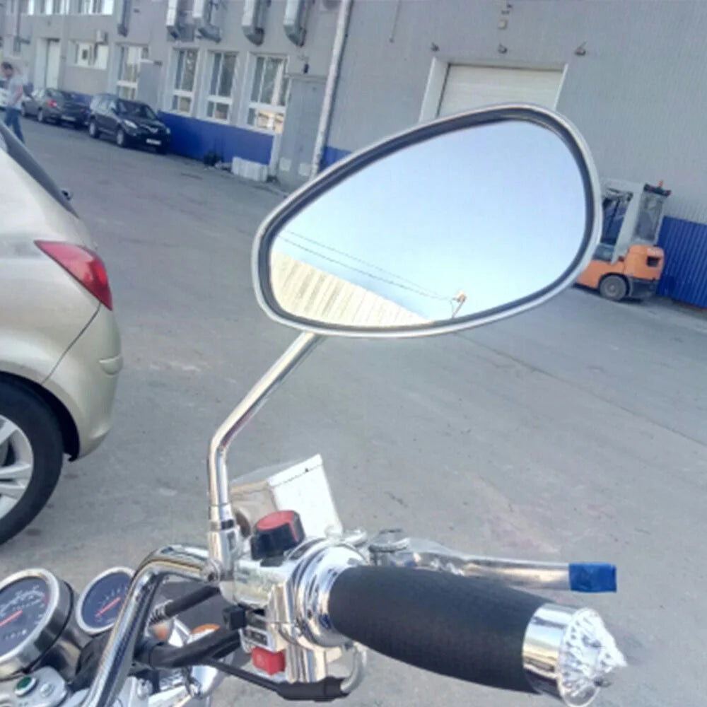 Oval Rear View Mirrors in Chrome N635