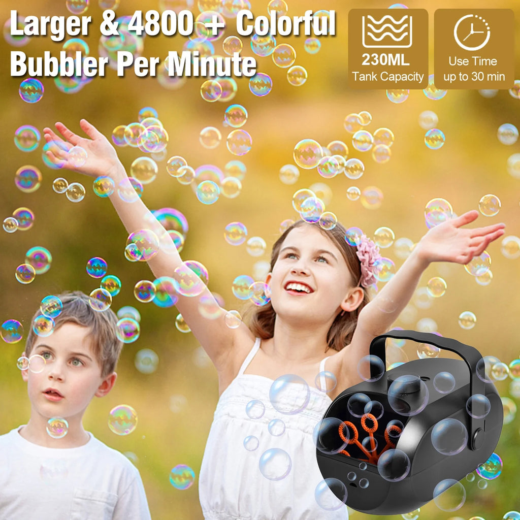 Bubble Machine Portable Bubble Blower for Kids Toddlers B933867