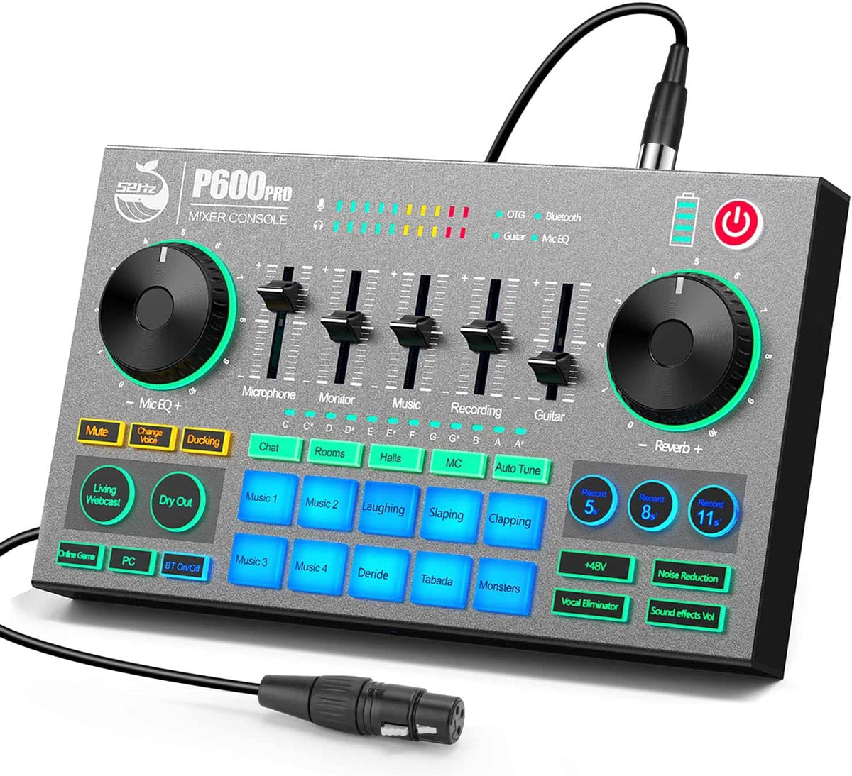 Audio Mixer with BT 5.0 Type C USB Interface O3410