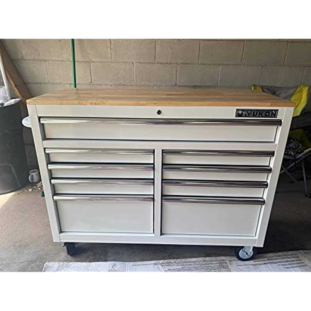 9 Drawer Mobile Storage Cabinet with Solid Wood Top T281