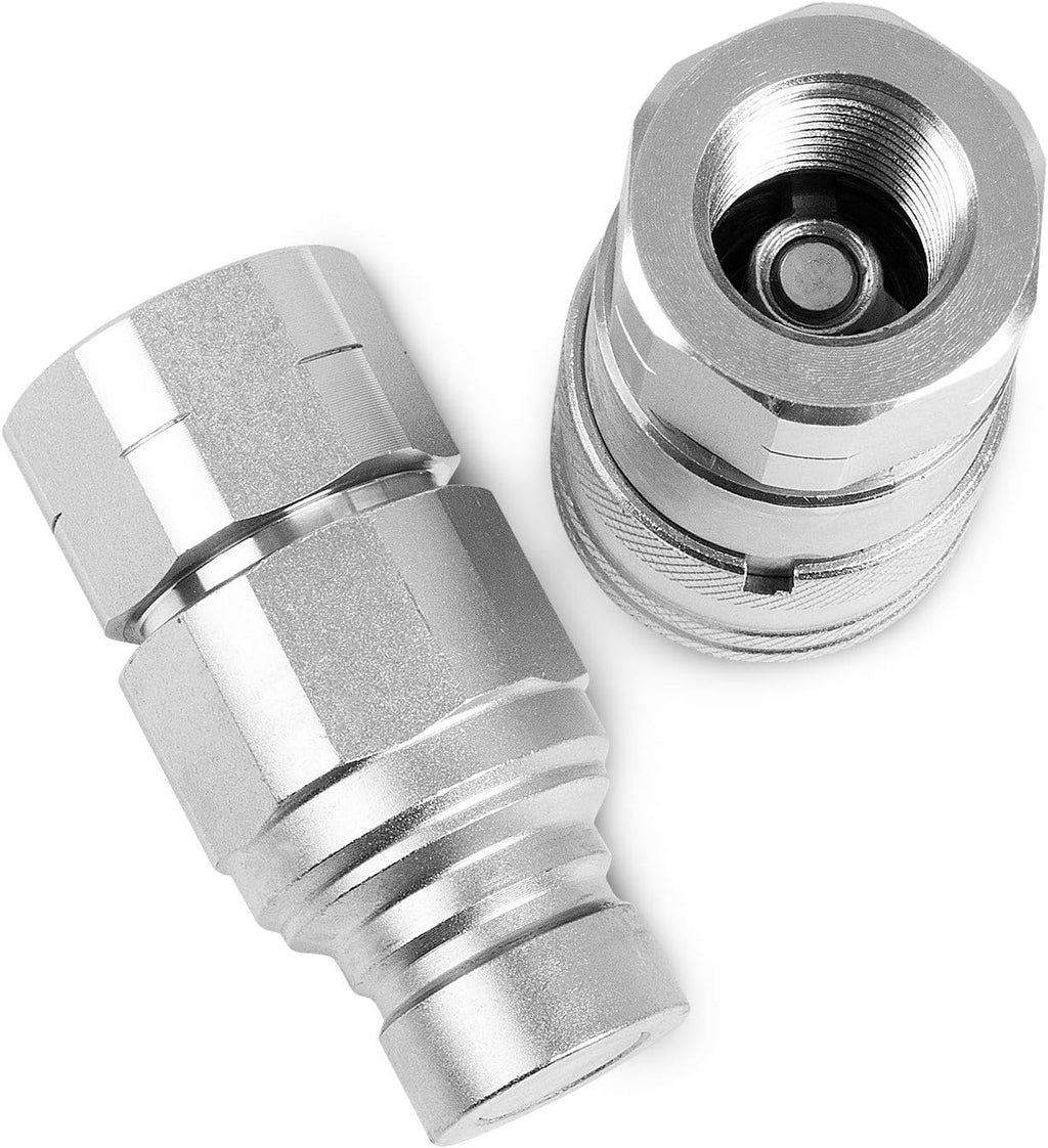 1/2 Flat Face Hydraulic Quick Connect Coupler Set P396