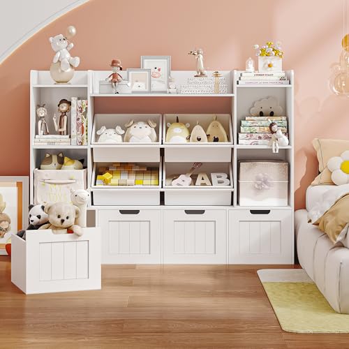 4 Movable Drawers Toy Storage Organizer with Box Bins F51063