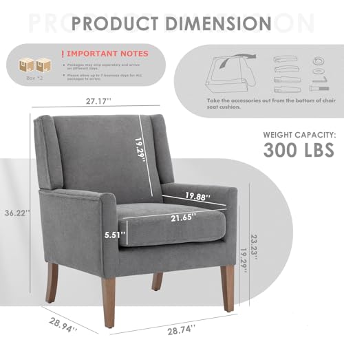 Beige Upholstered Fabric Accent Armchair R8552