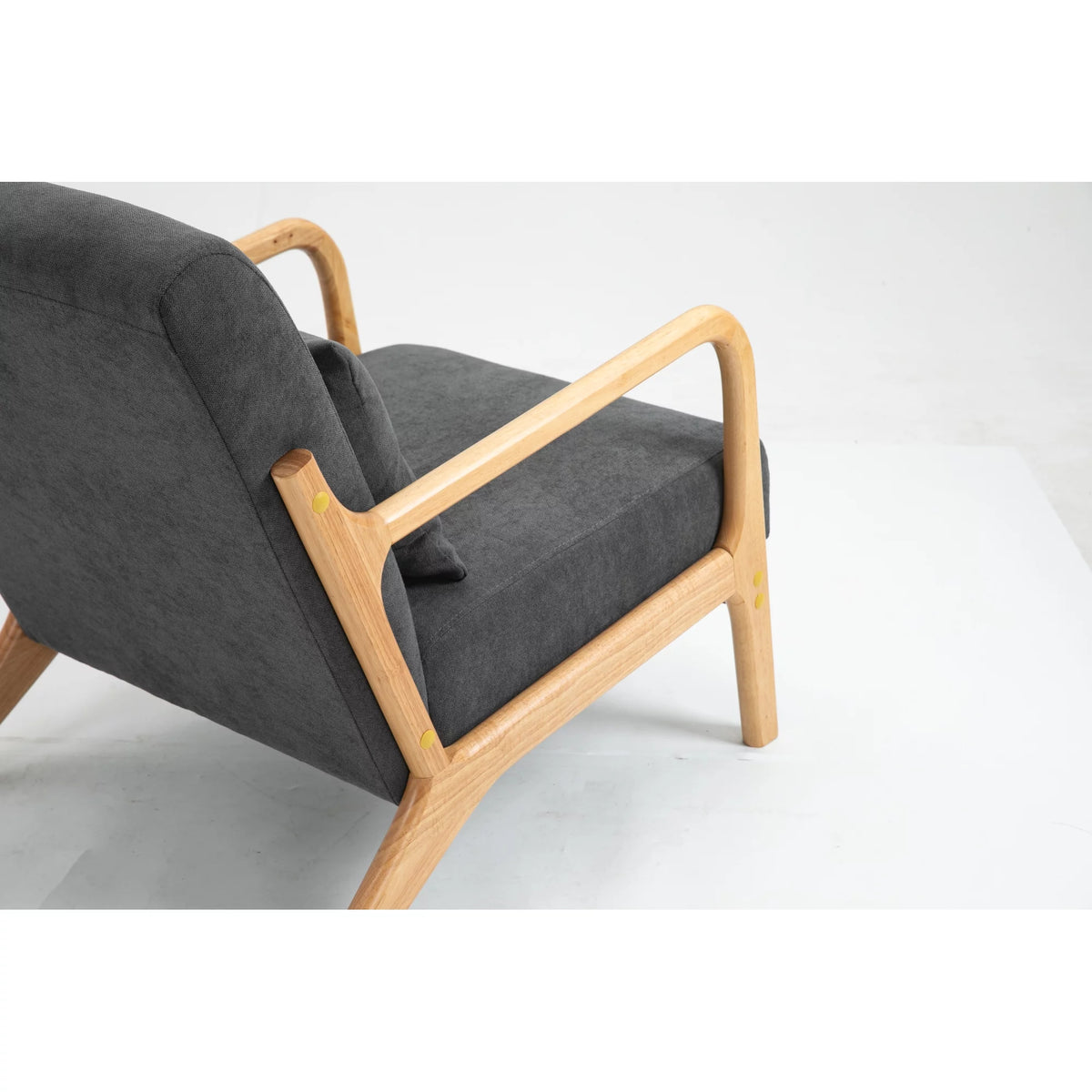 Mid Century Modern Upholstered Accent Chair with Wood Frame G601679