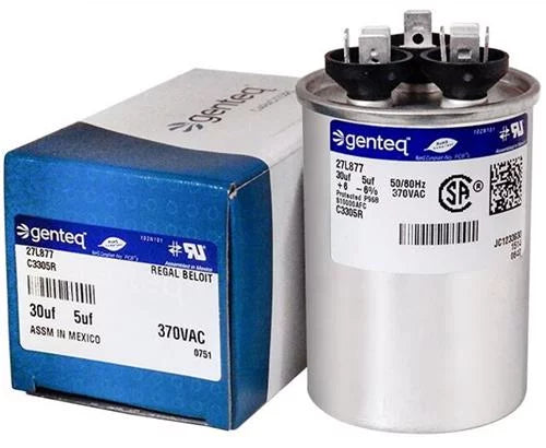 30/5 uF MFD 370 VAC Dual Round Replacement Capacitor A296264