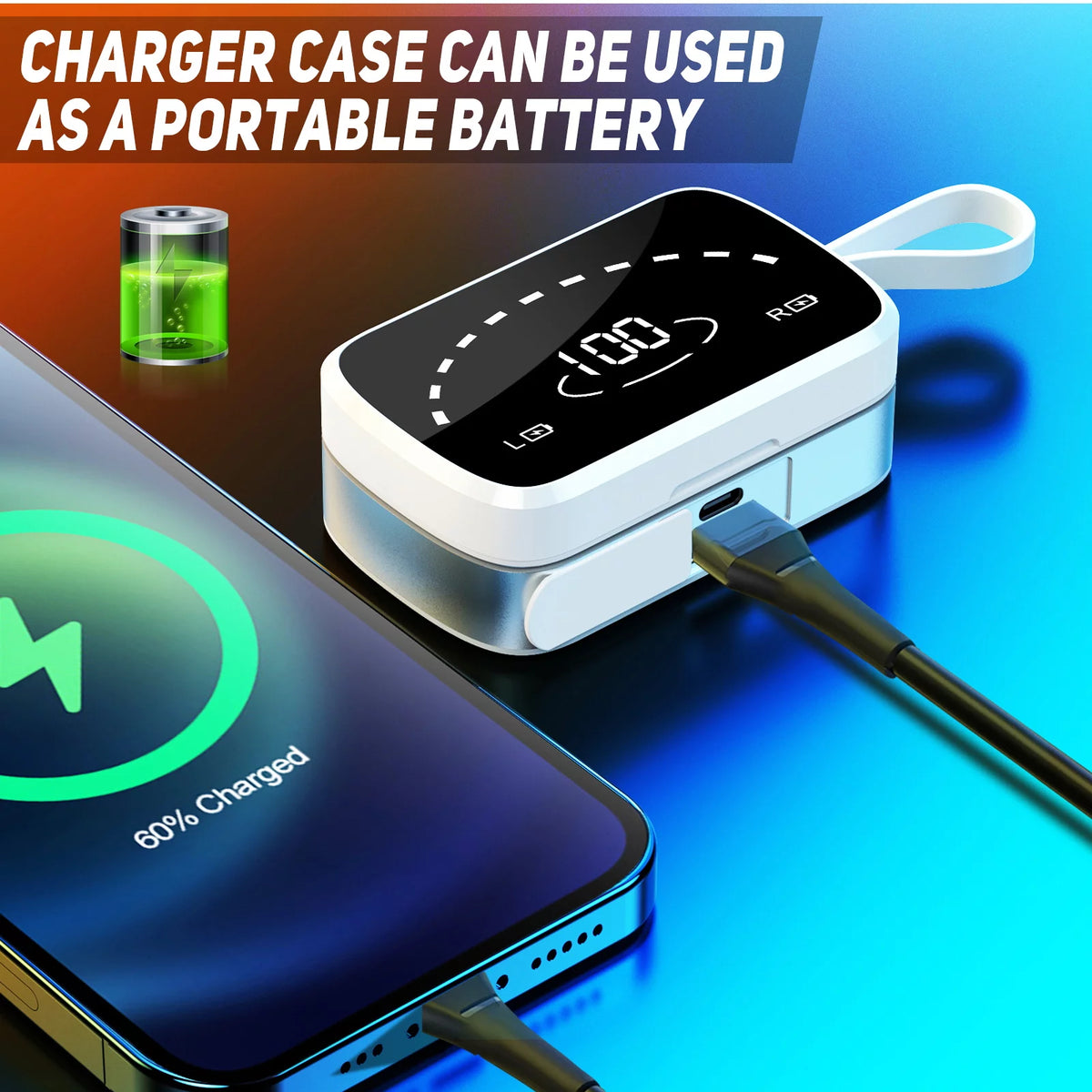 Wireless Earbuds Bluetooth Sport Headphones Charging Case S3952