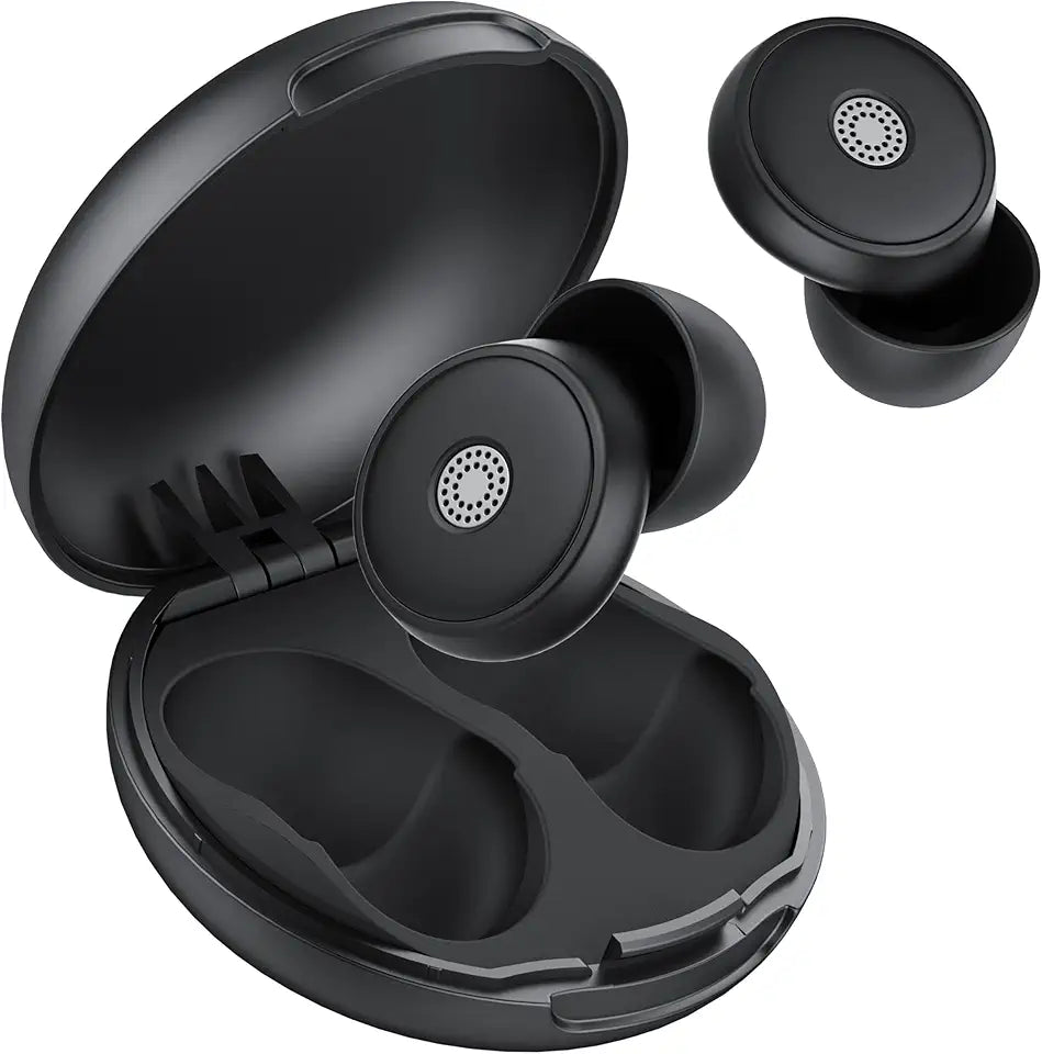 Black 45dB Reusable Ear Plugs with Case & 8 Eartips J83472