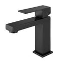 Matte Black Single Hole Bathroom Faucet with Chrome Pop Up Drain Z9825