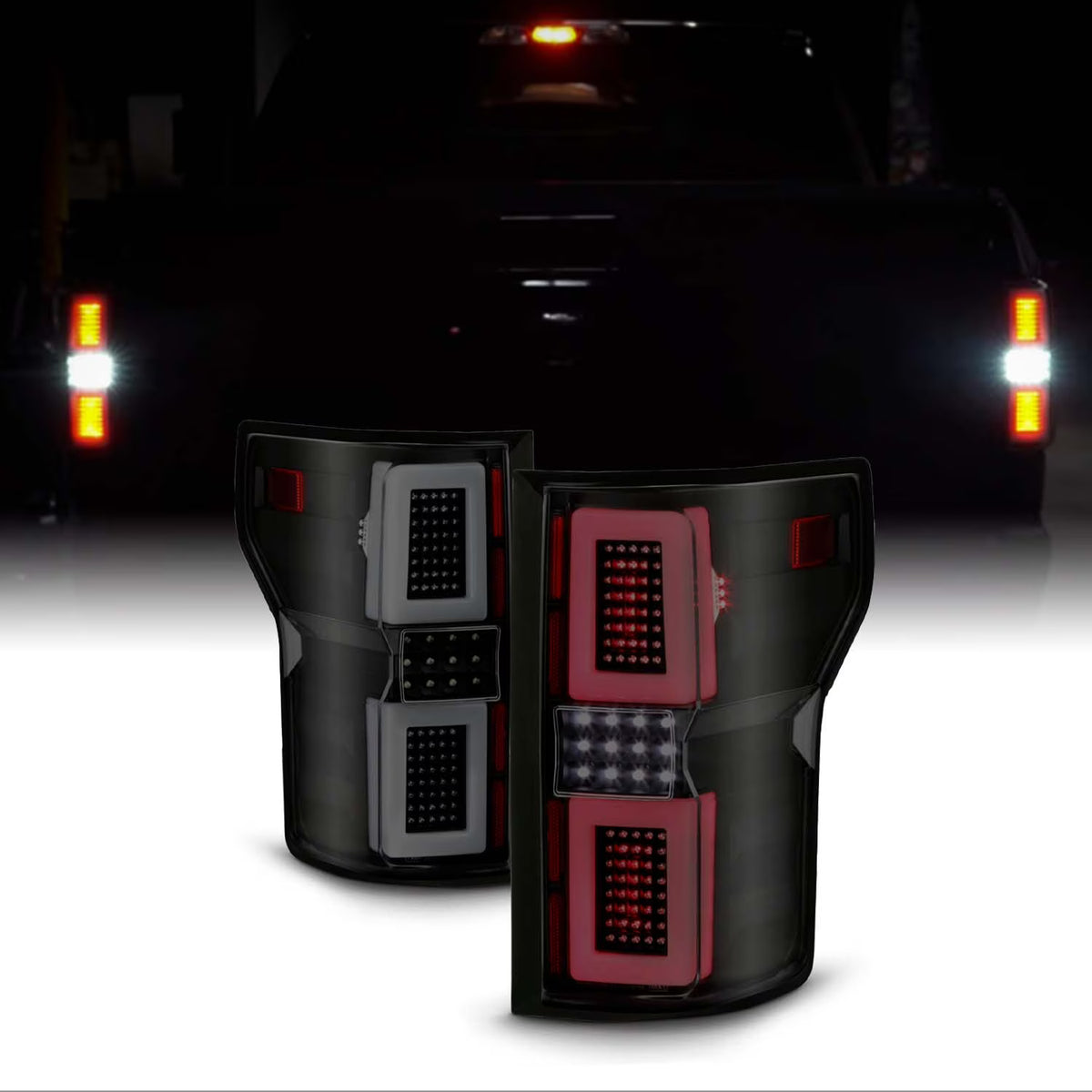 Black Smoked Sequential Tail Lights Pair M5202