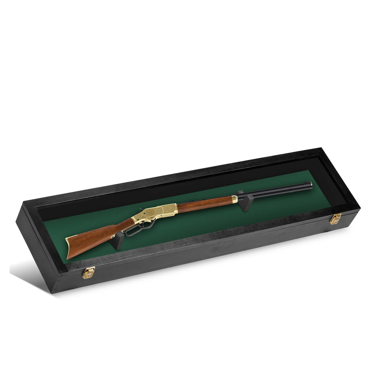 Clear Acrylic & Hardwood Gun Display Case U488