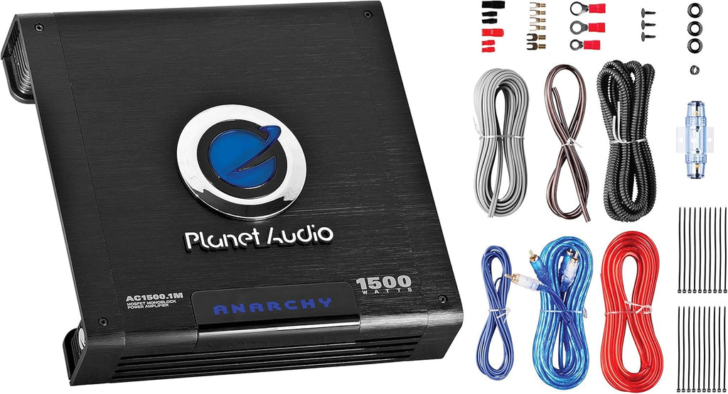 1500 Watts Class AB Monoblock Car Amplifier with Wiring Kit E231