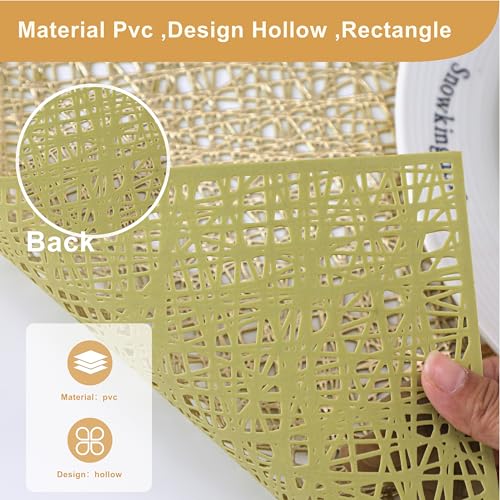 Gold Vinyl Placemats Set of 4 E8768