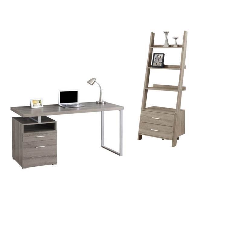 2 Piece Office Set with Writing Desk and Bookcase F833474