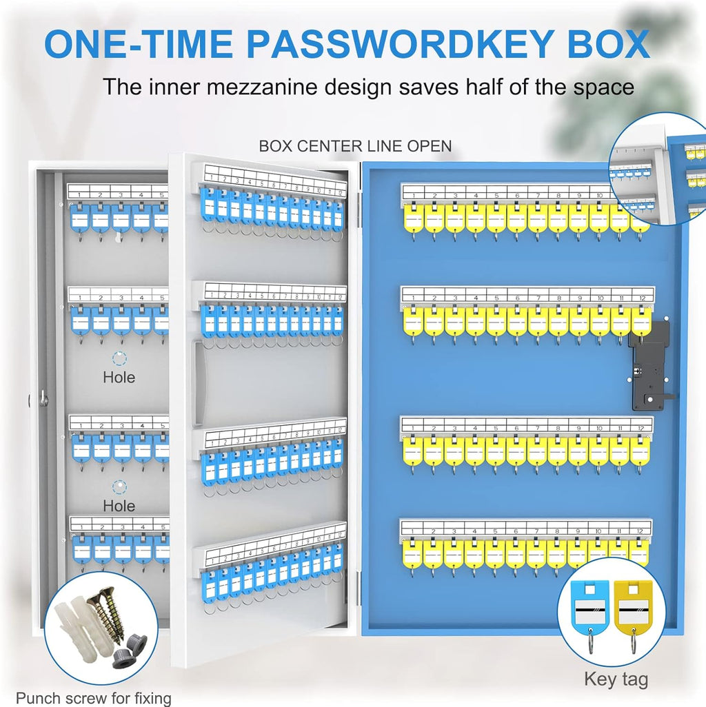Smart Lock Key Box Wall Mount Metal Key Cabinet T621598