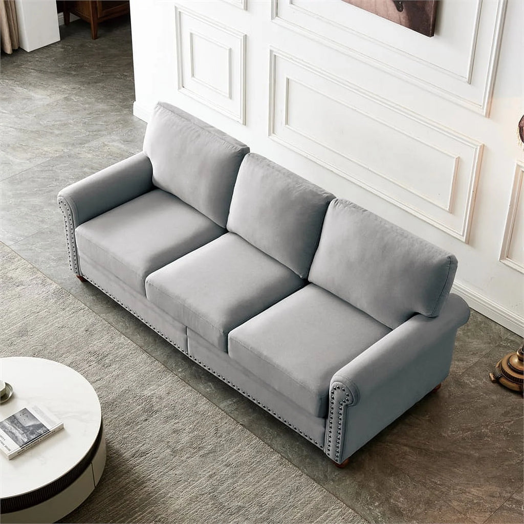 Gray Linen Fabric Storage Sofa K83203
