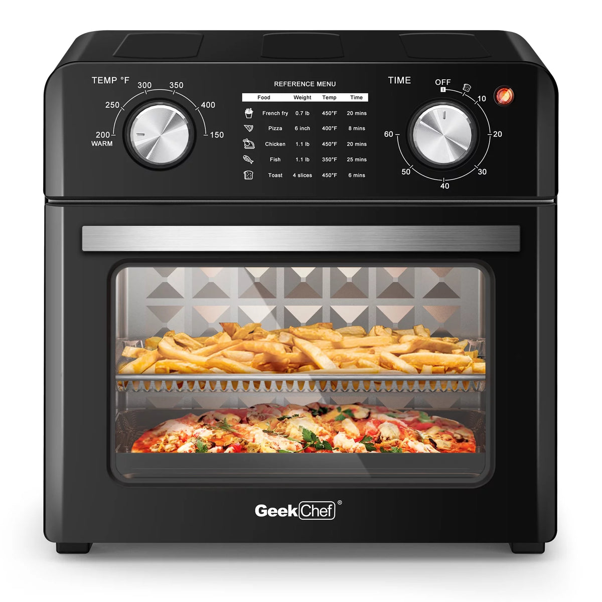 10QT Black Air Fryer Toaster Oven Z7330