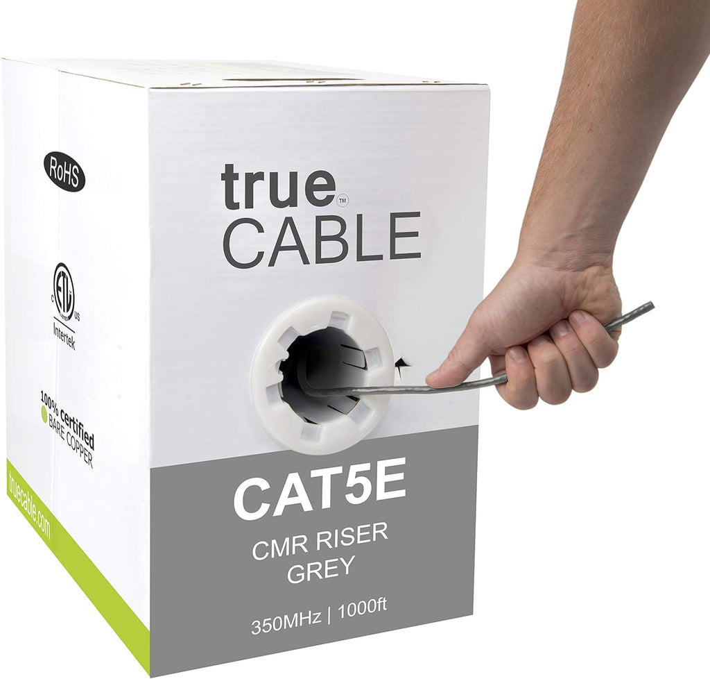 1000ft Purple 24AWG 4 Pair Solid Bare Copper Bulk Ethernet Cable I1006