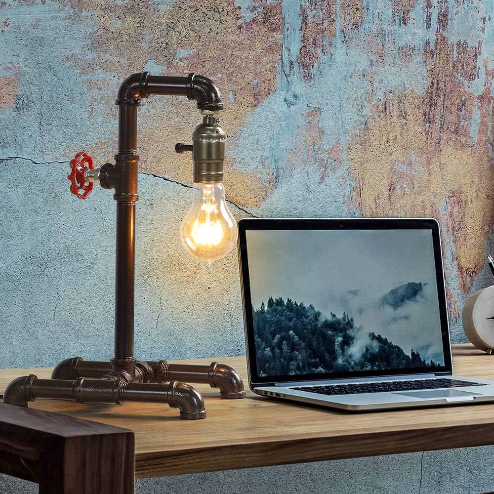 Retro Industrial Rustic Bronze Metal Table Lamp L750338