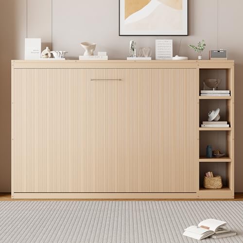 Full-Size Foldable Wall Bed with Storage Drawer O702