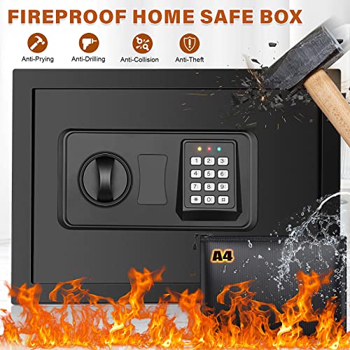 1.0 Cubic Fireproof Waterproof Digital Keypad Safe with Fireproof Money Bag I72073
